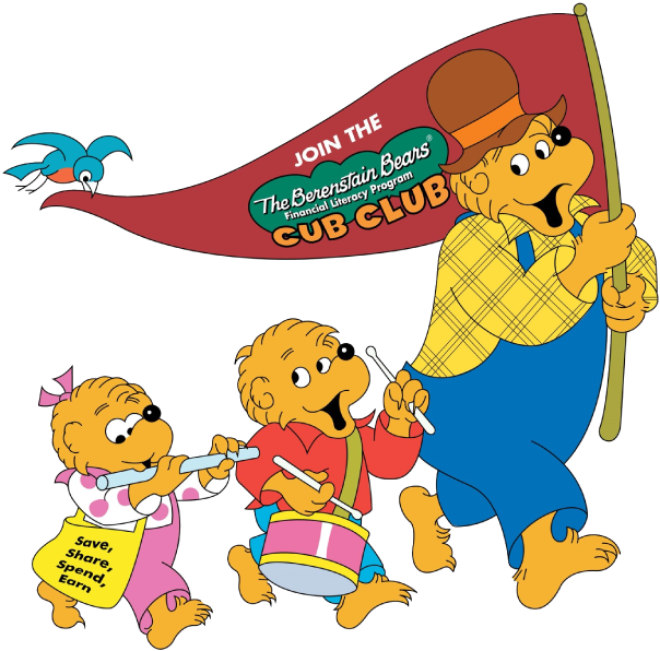 Bears flying the Cub Club flag.